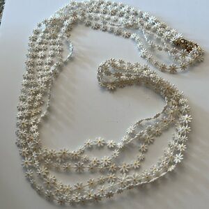 Vintage Sarah Coventry daisy chain necklaces. 3 pieces. Sold together. 1960s